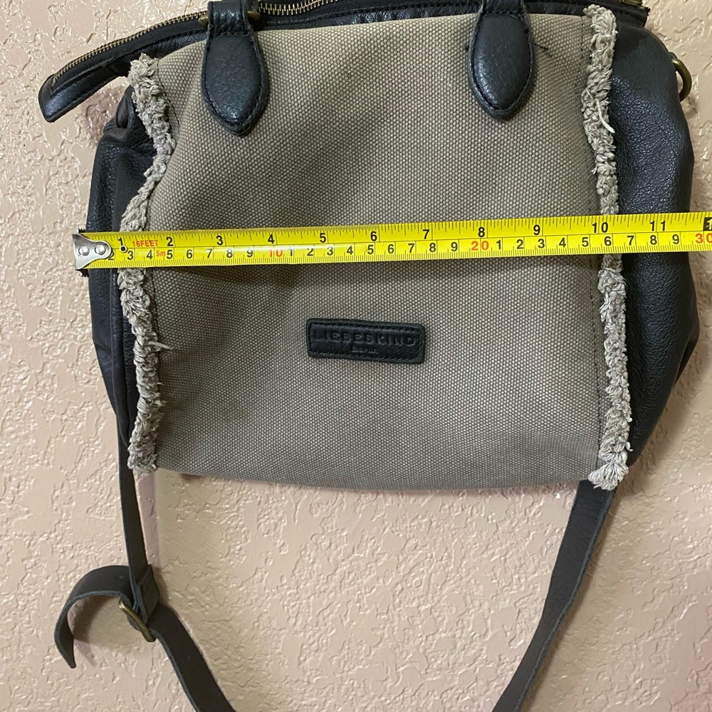 Liebeskind Two-Tone Black and Taupe Fringe Trim Crossbody - Picture 2 of 5